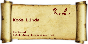 Koós Linda névjegykártya